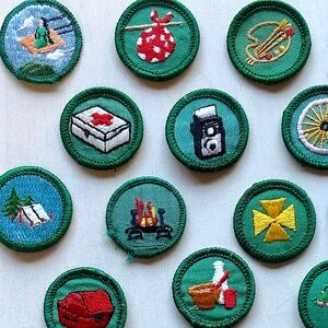 20 Girl Scout merit badges / embroidered patches